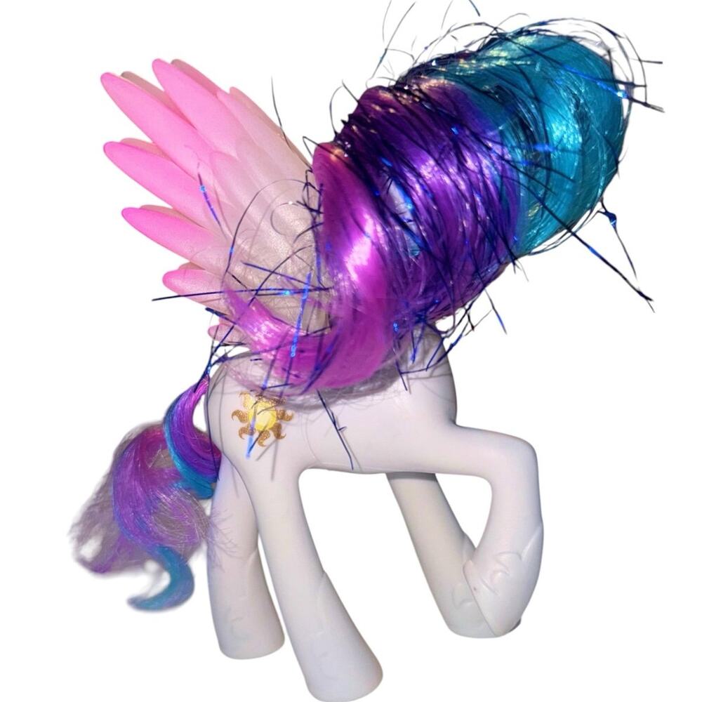 My Little Pony 5" Princess Celestia White Brushable Hair Glitter Tinsel 2011 G4